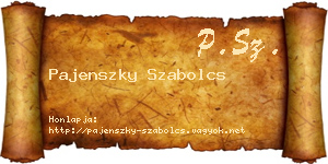 Pajenszky Szabolcs névjegykártya