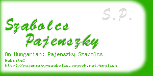 szabolcs pajenszky business card